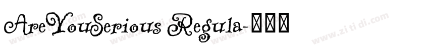 AreYouSerious Regula字体转换